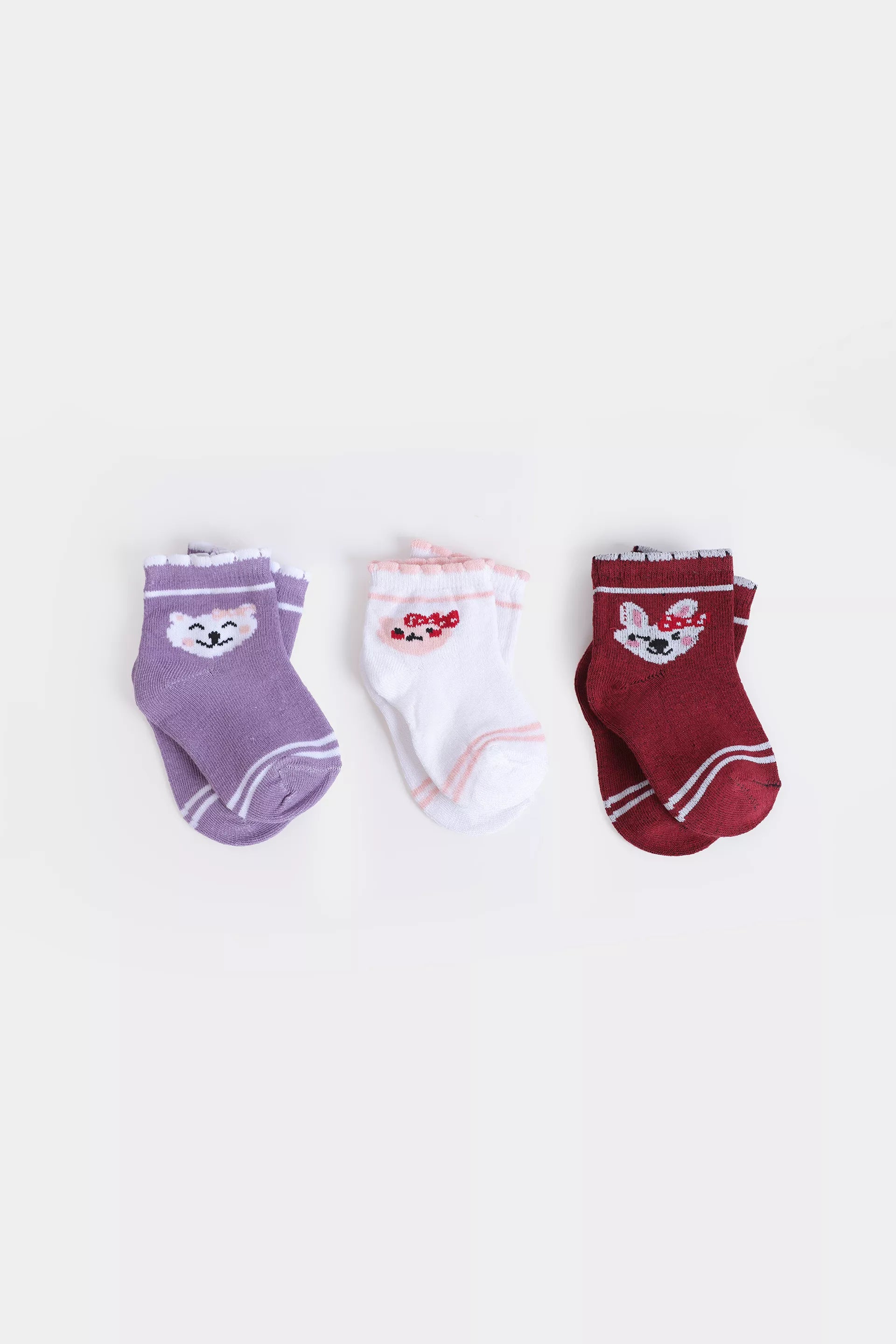 Pack of 3 Short Crew Socks - Cougar Clothing