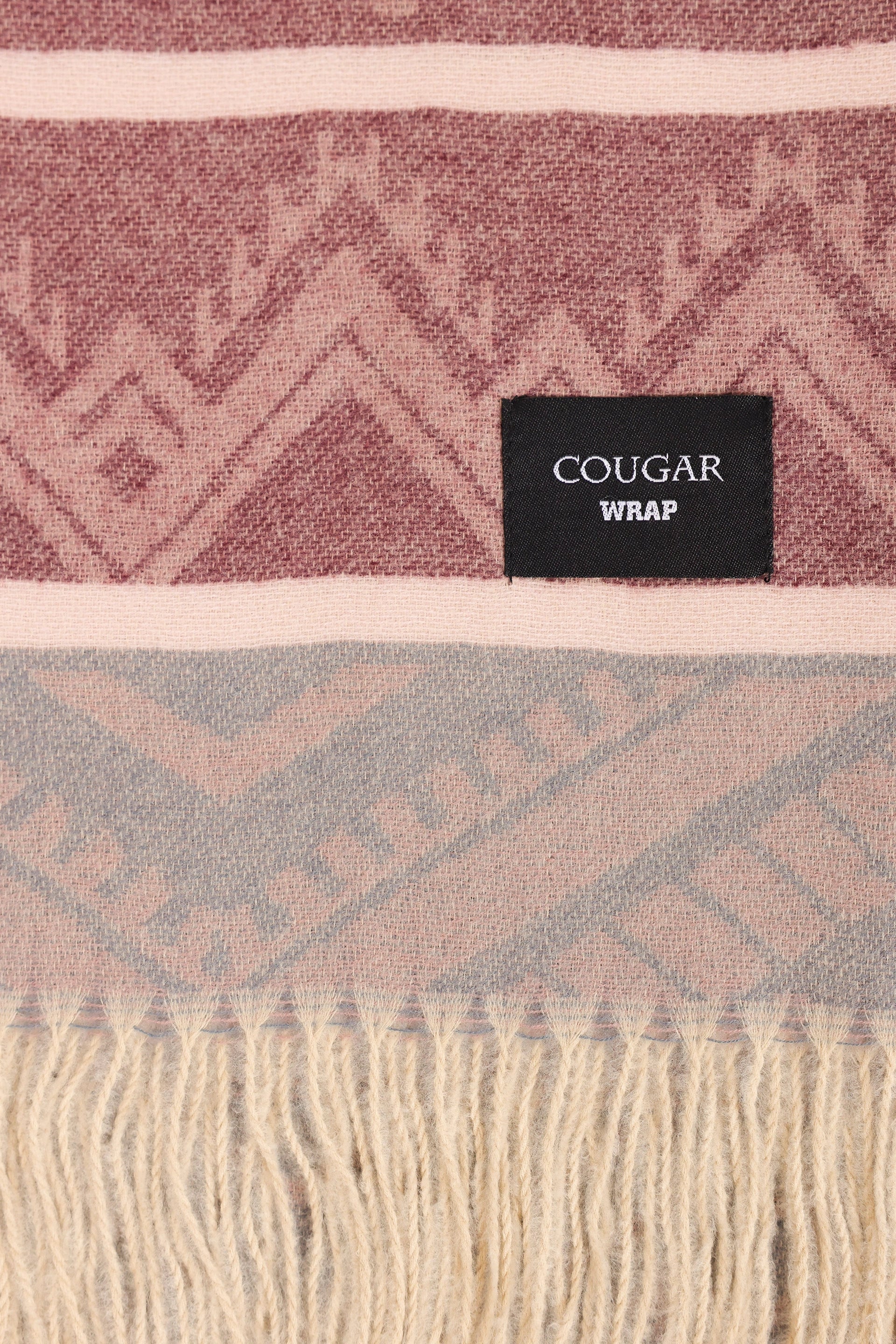 Geometric Pattern Knitted Shawl - Cougar Clothing