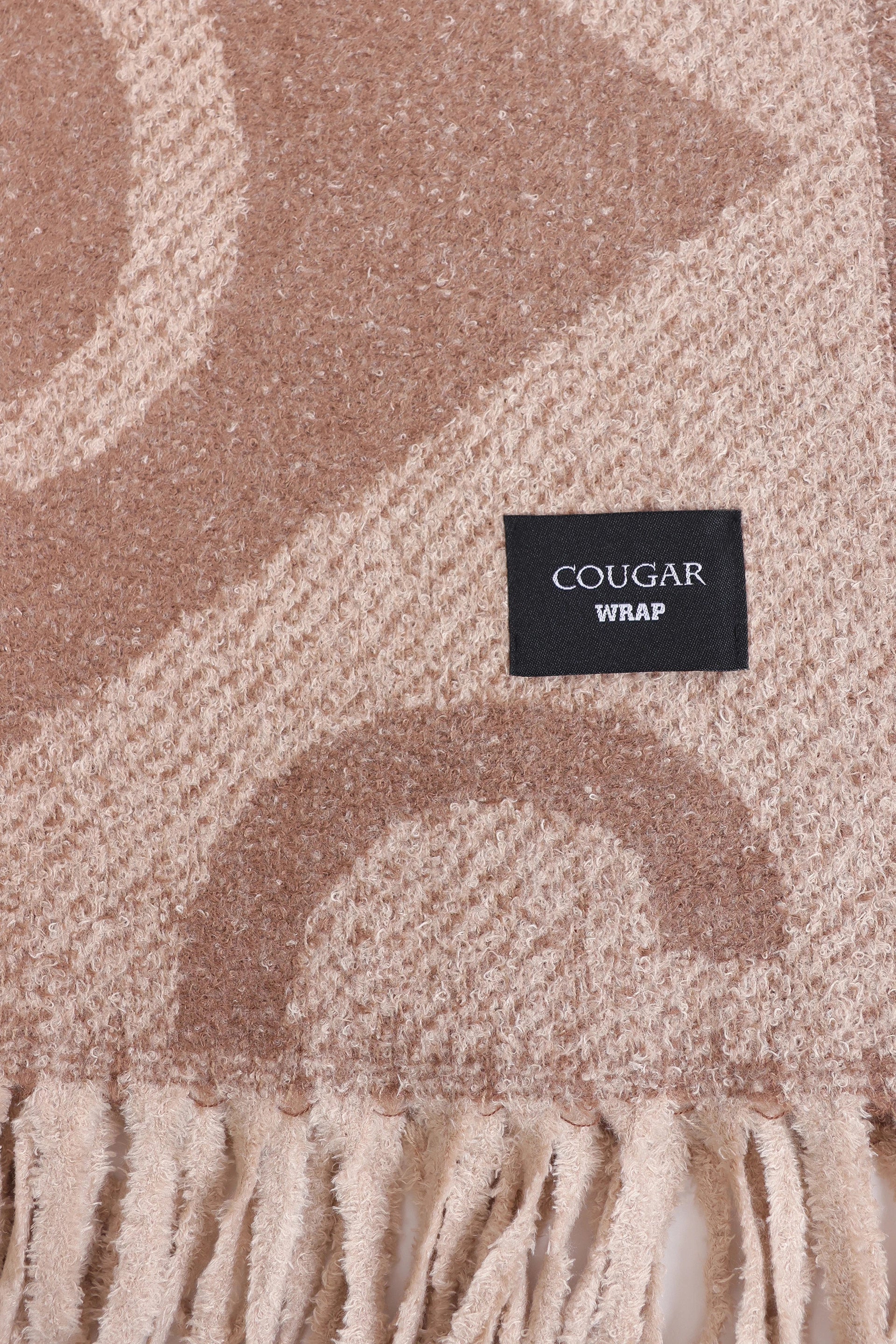 Abstract Pattern Knit Shawl - Cougar Clothing