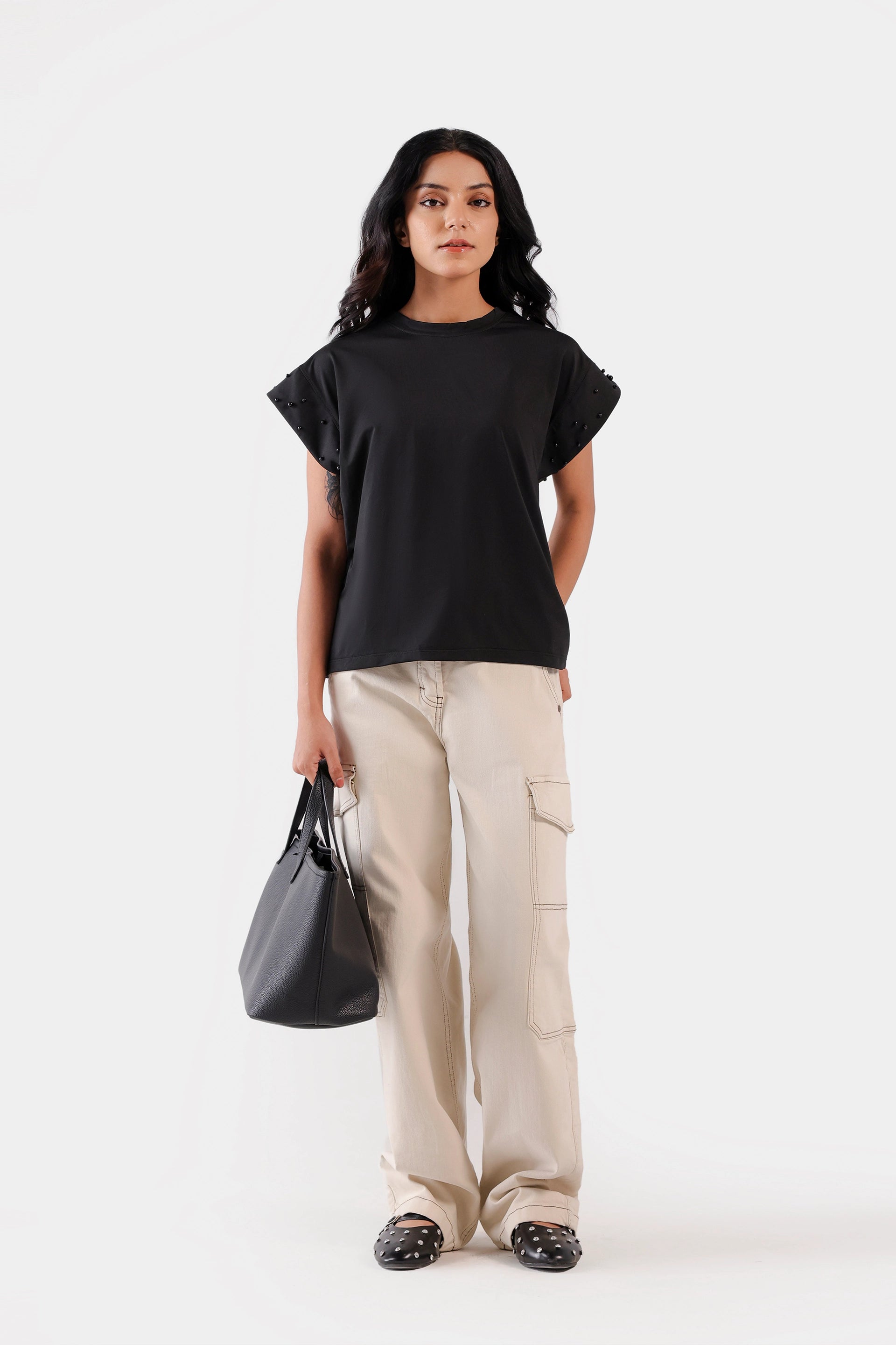 Embellished Sleeved T-Shirt - Cougar Clothing