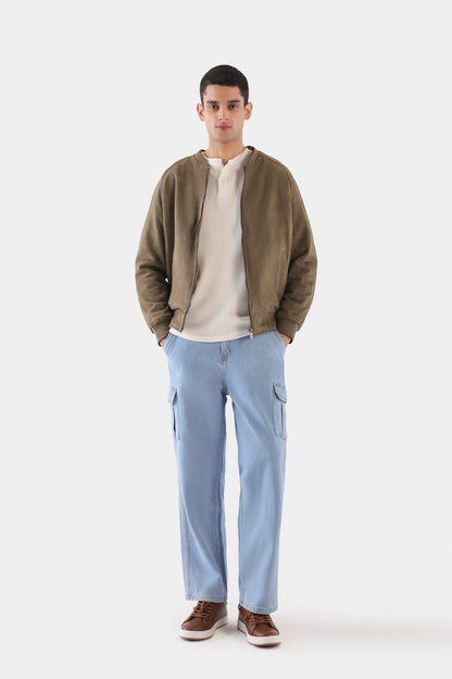 Faux Suede Raglan Jacket - Cougar Clothing