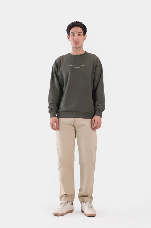 Back Printed Terry Sweatshirt - Cougar Clothing