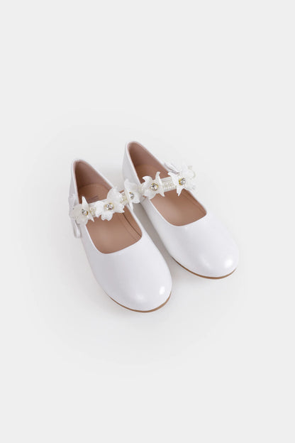Blossom Embellished Ballet Flats - Cougar Clothing