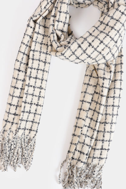 Graph Check Knit Shawl - Cougar Clothing