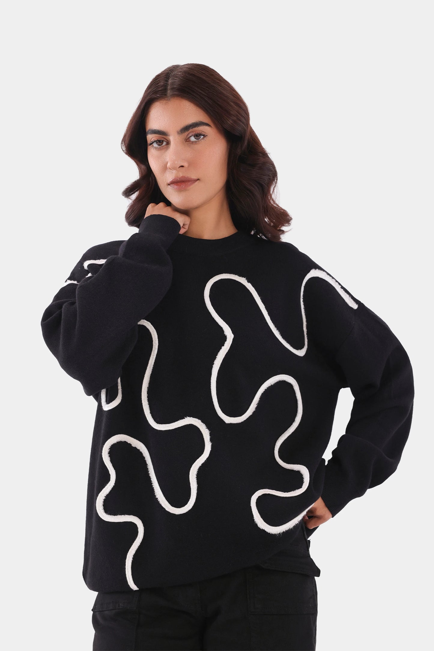 Abstract Wave Sweater - Cougar Clothing