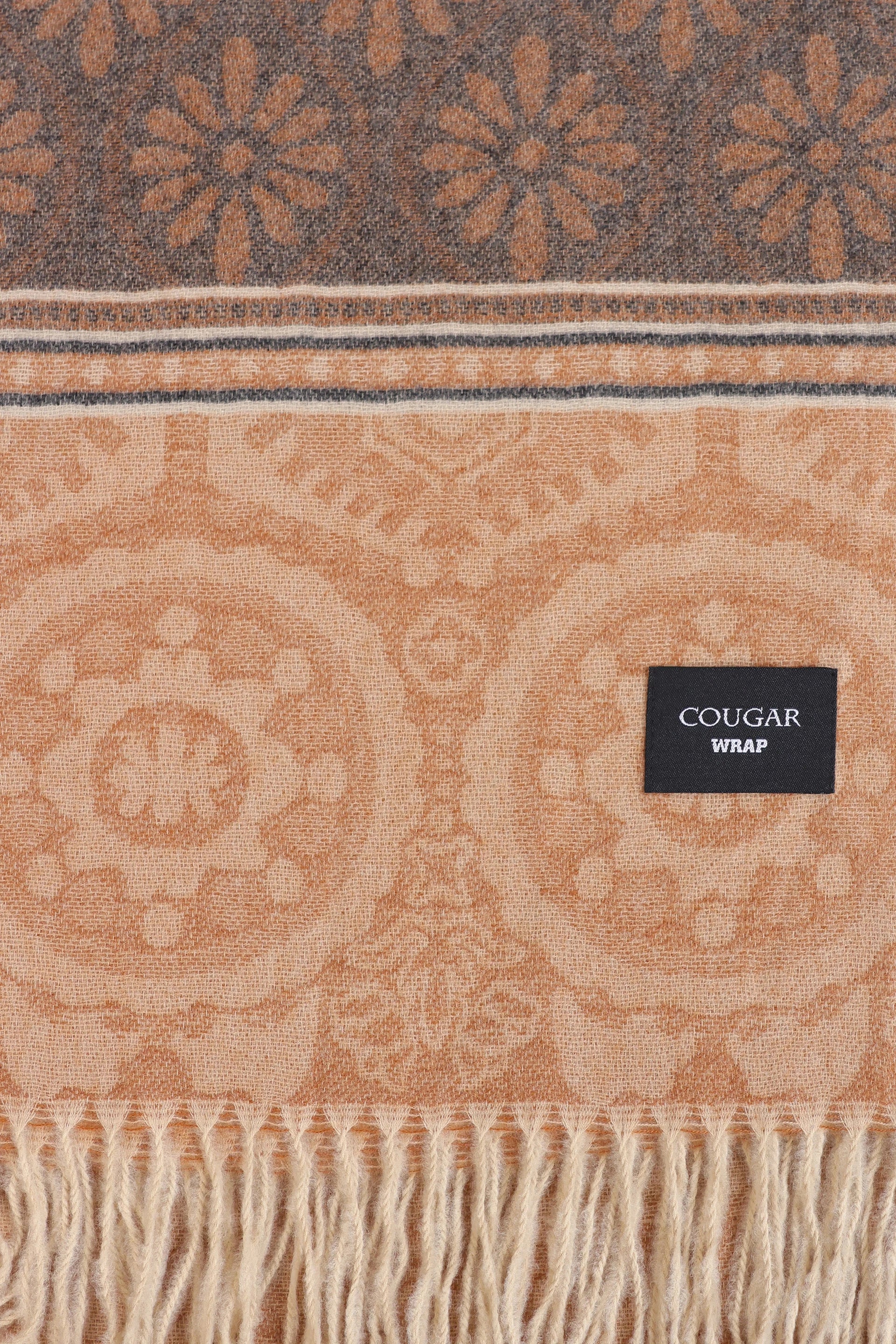 Floral Patterned Knitted Shawl - Cougar Clothing