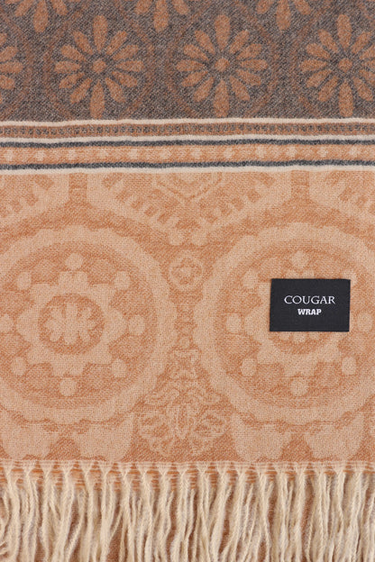 Floral Patterned Knitted Shawl - Cougar Clothing