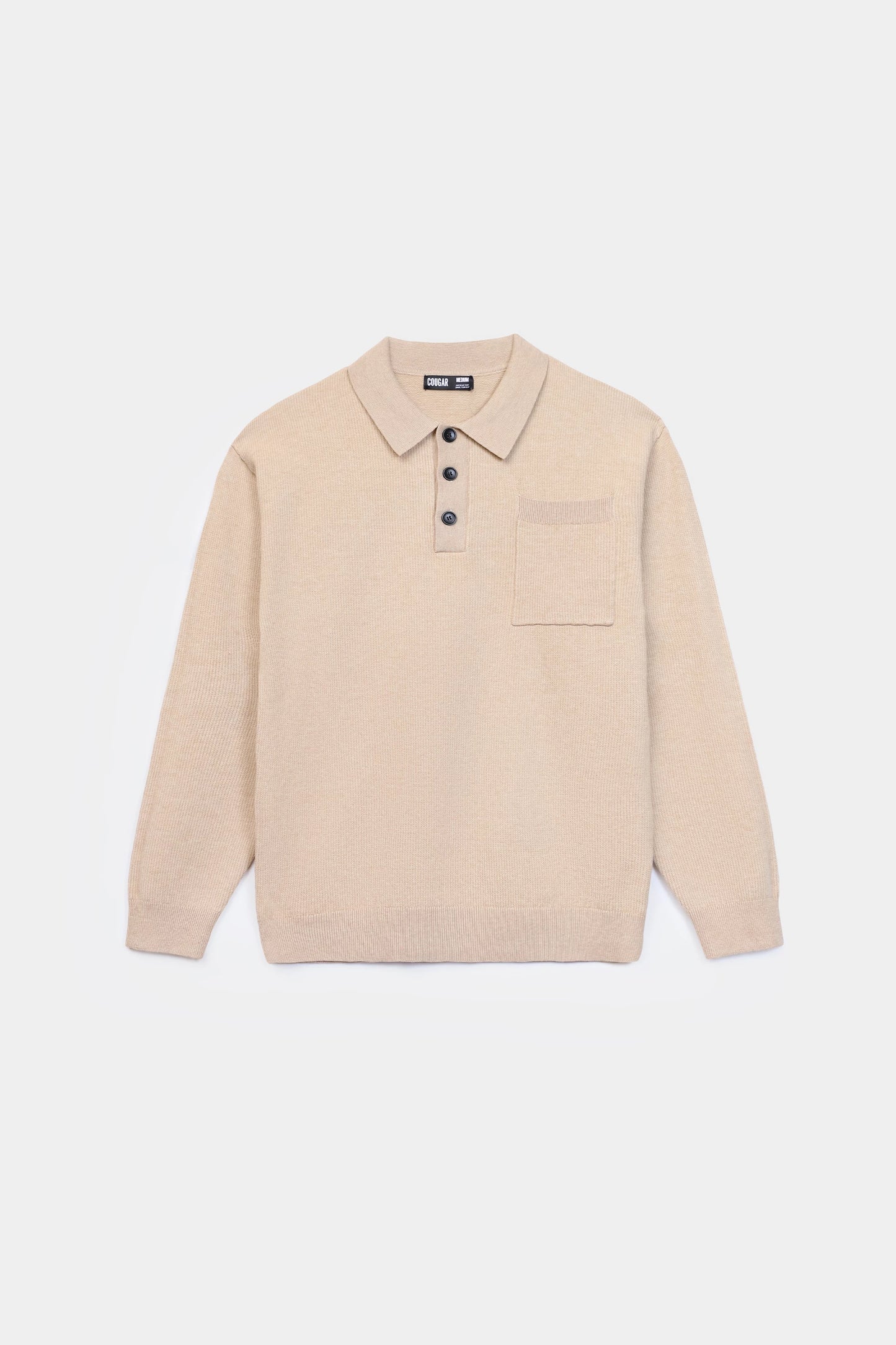 Patch Pocket Sweater Polo - Cougar Clothing