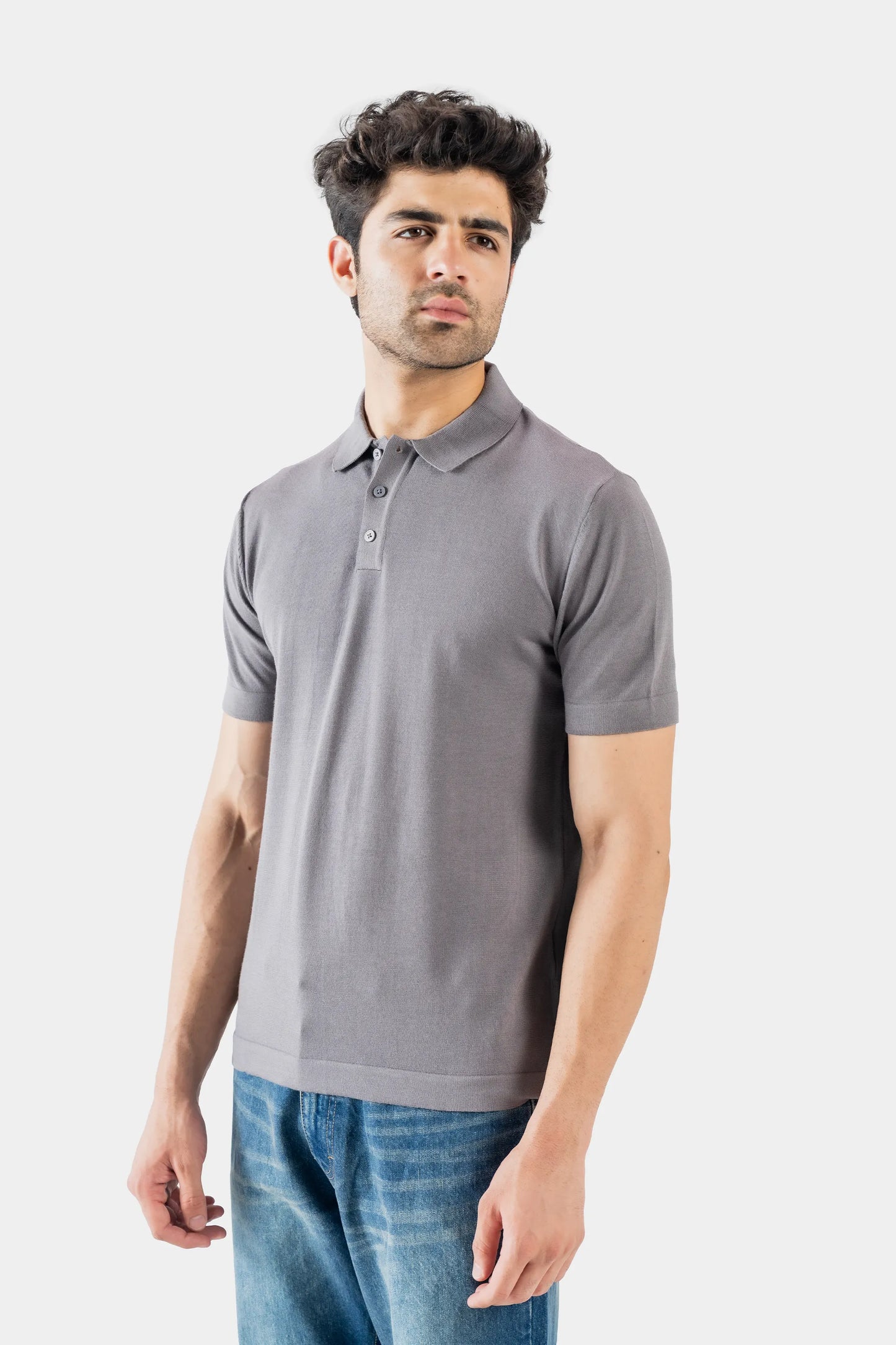 Viscose Blend Knit Polo - Cougar Clothing