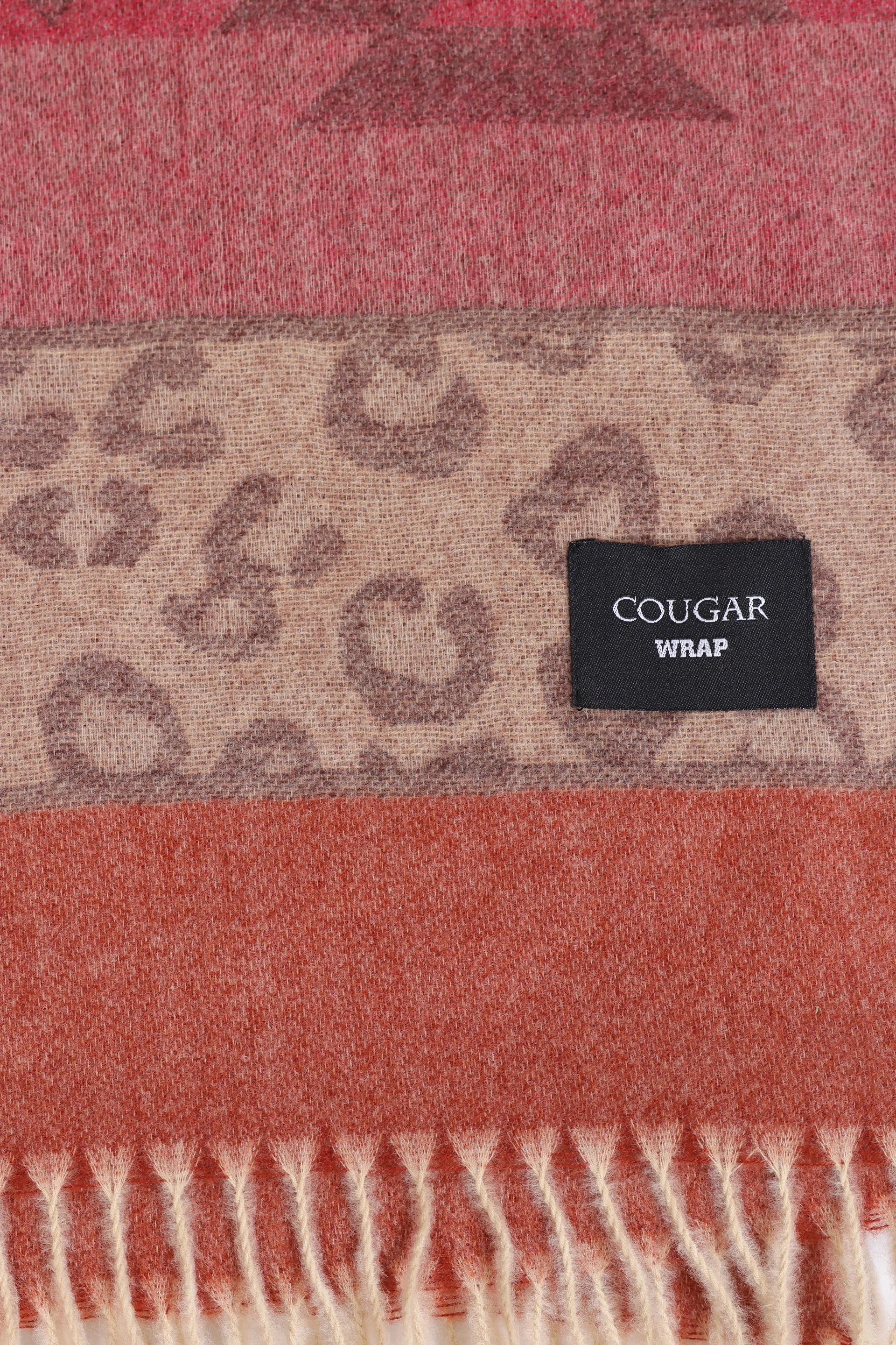 Contrast Pattern Knitted Shawl - Cougar Clothing