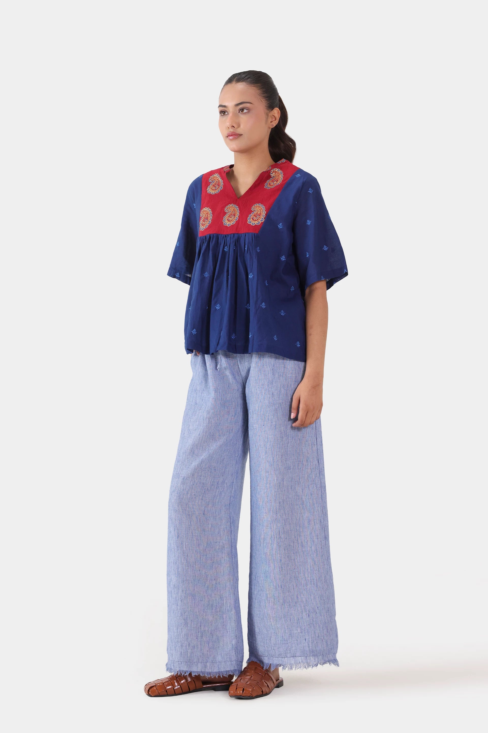 Embroidered Fusion Top - Cougar Clothing