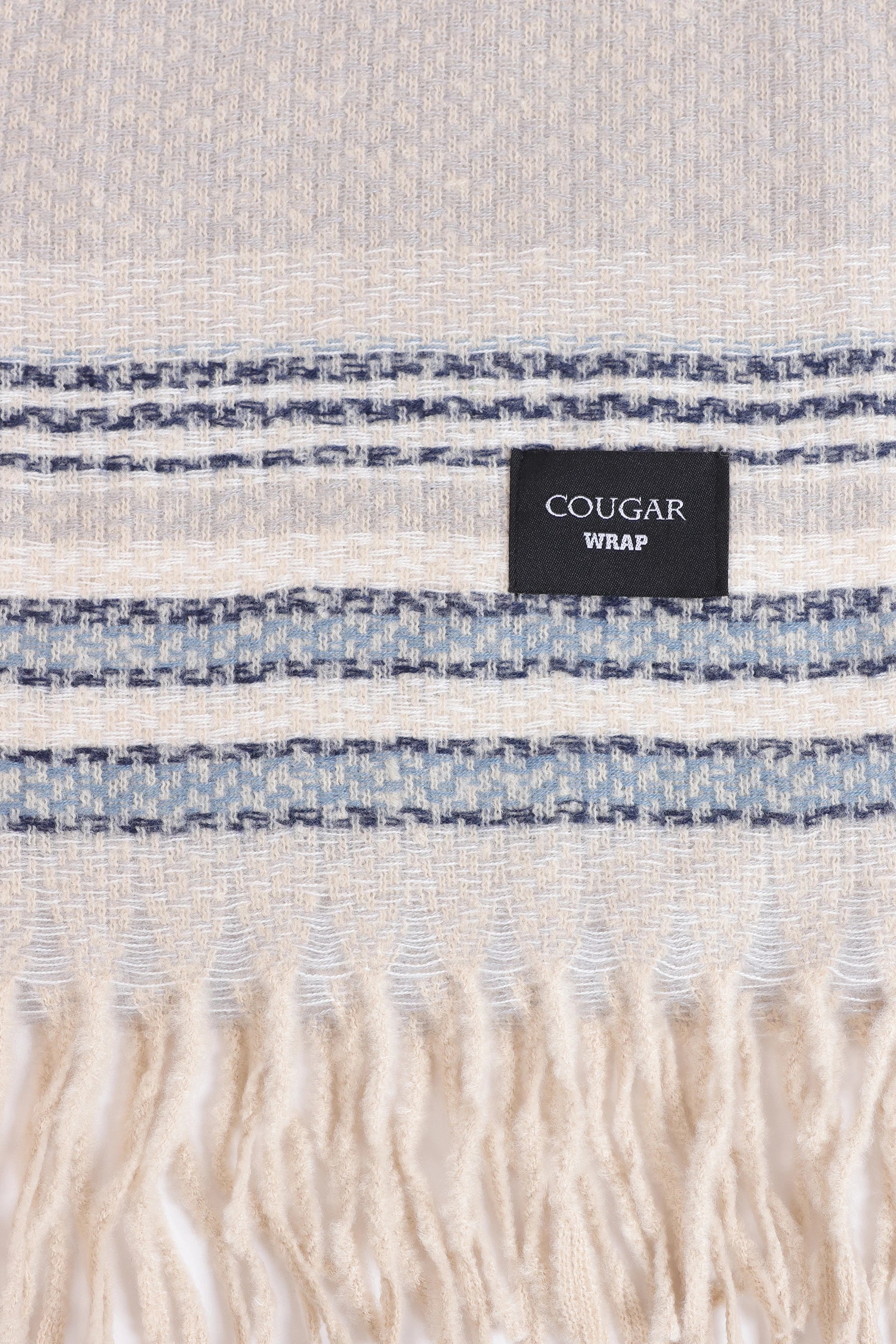 Striped Knitted Shawl - Cougar Clothing