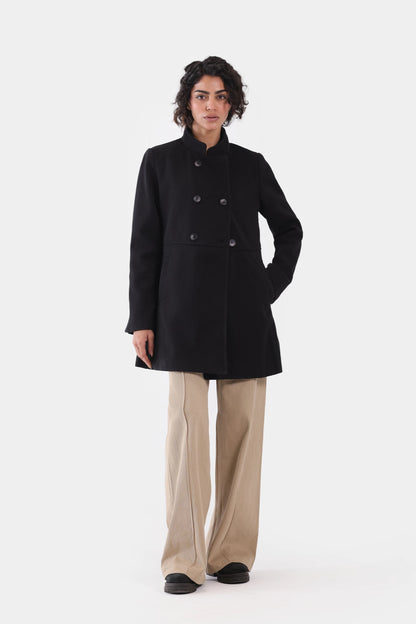 Mid-Length Double Breasted Coat - Cougar Clothing
