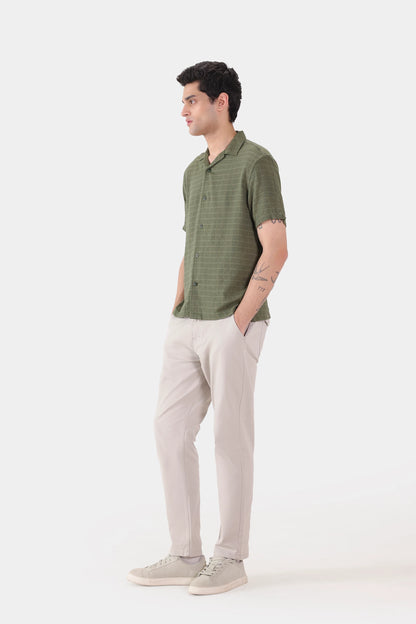 Textured Cotton Shirt - Cougar Clothing