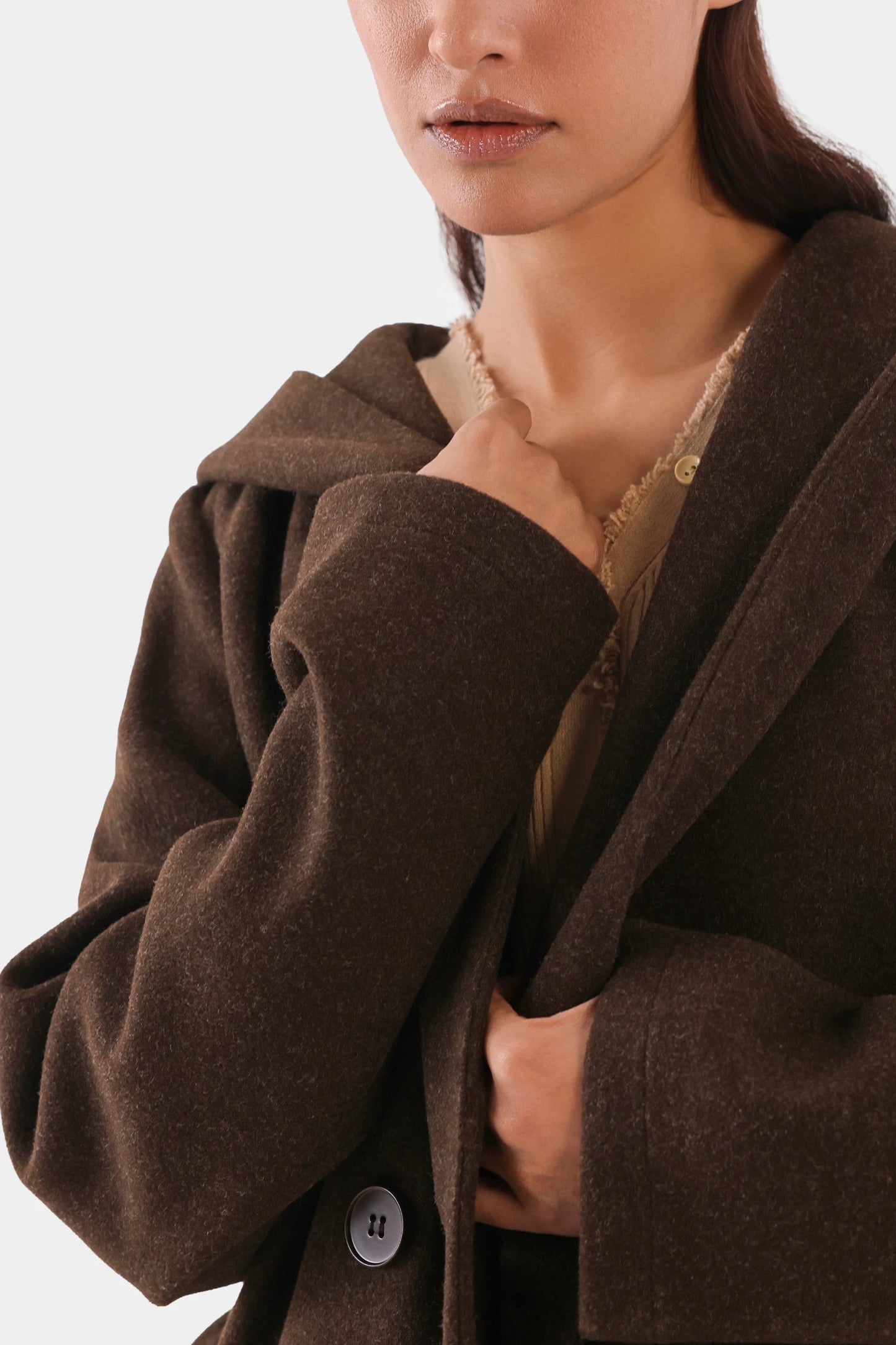 Hooded Belted Coat - Cougar Clothing