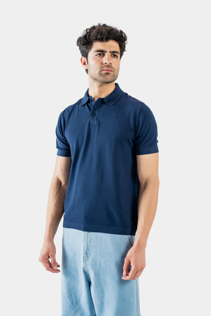 Viscose Blend Knit Polo - Cougar Clothing