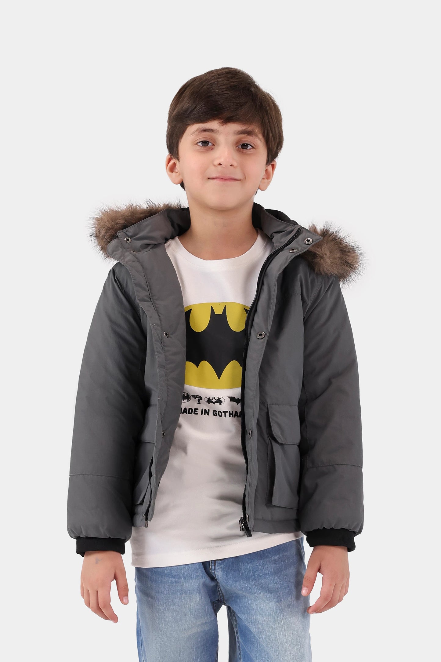 Faux Fur Hood Jacket - Cougar Clothing