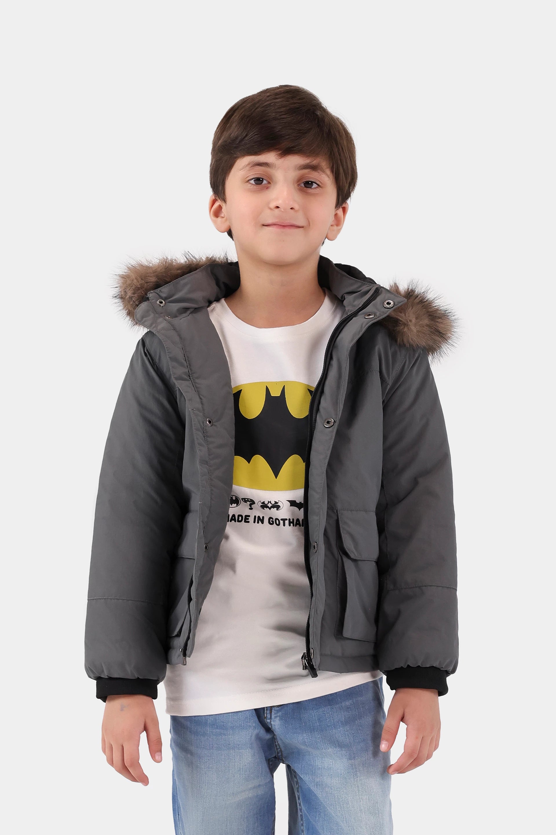 Faux Fur Hood Jacket - Cougar Clothing