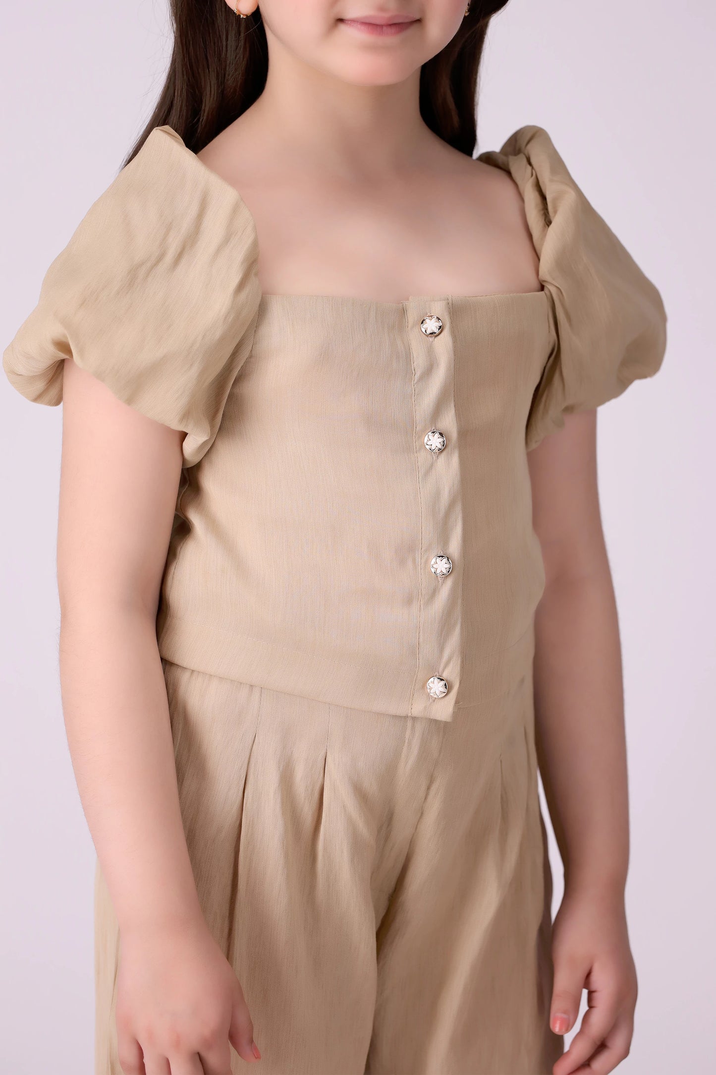 Button-Front Cropped Top - Cougar Clothing