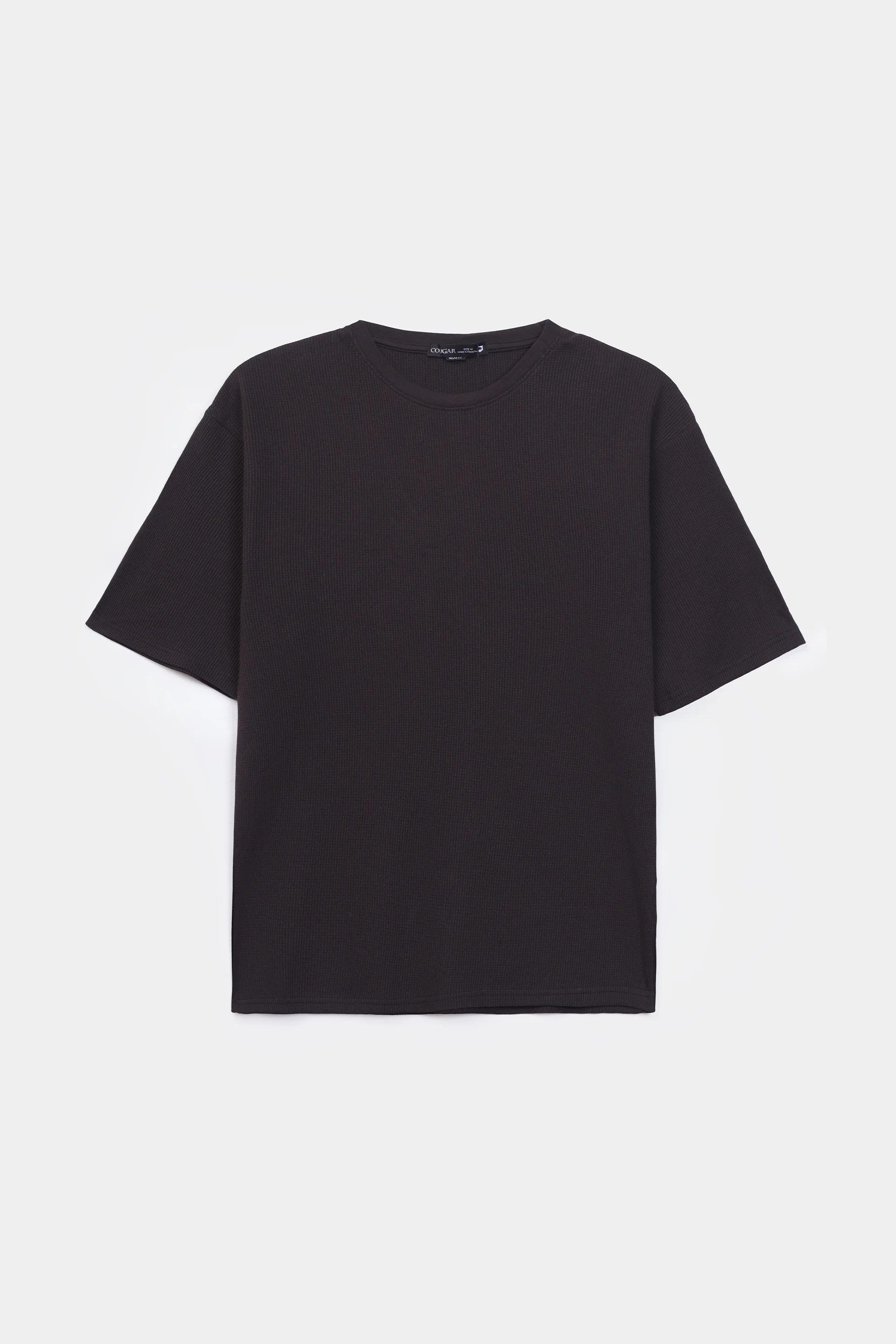 Relaxed Waffle Knit T-Shirt - Cougar Clothing