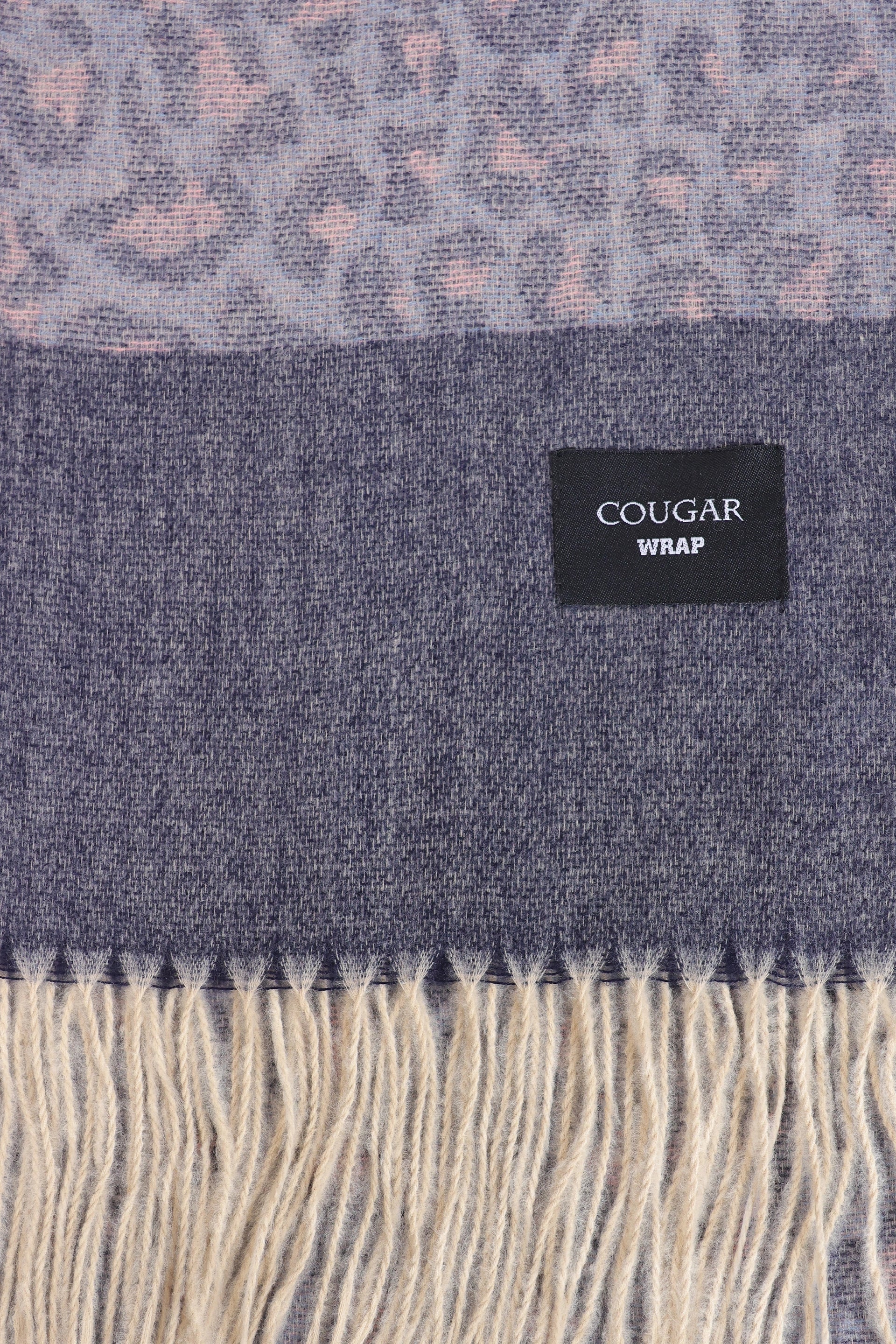 Contrast Accent Knit Shawl - Cougar Clothing