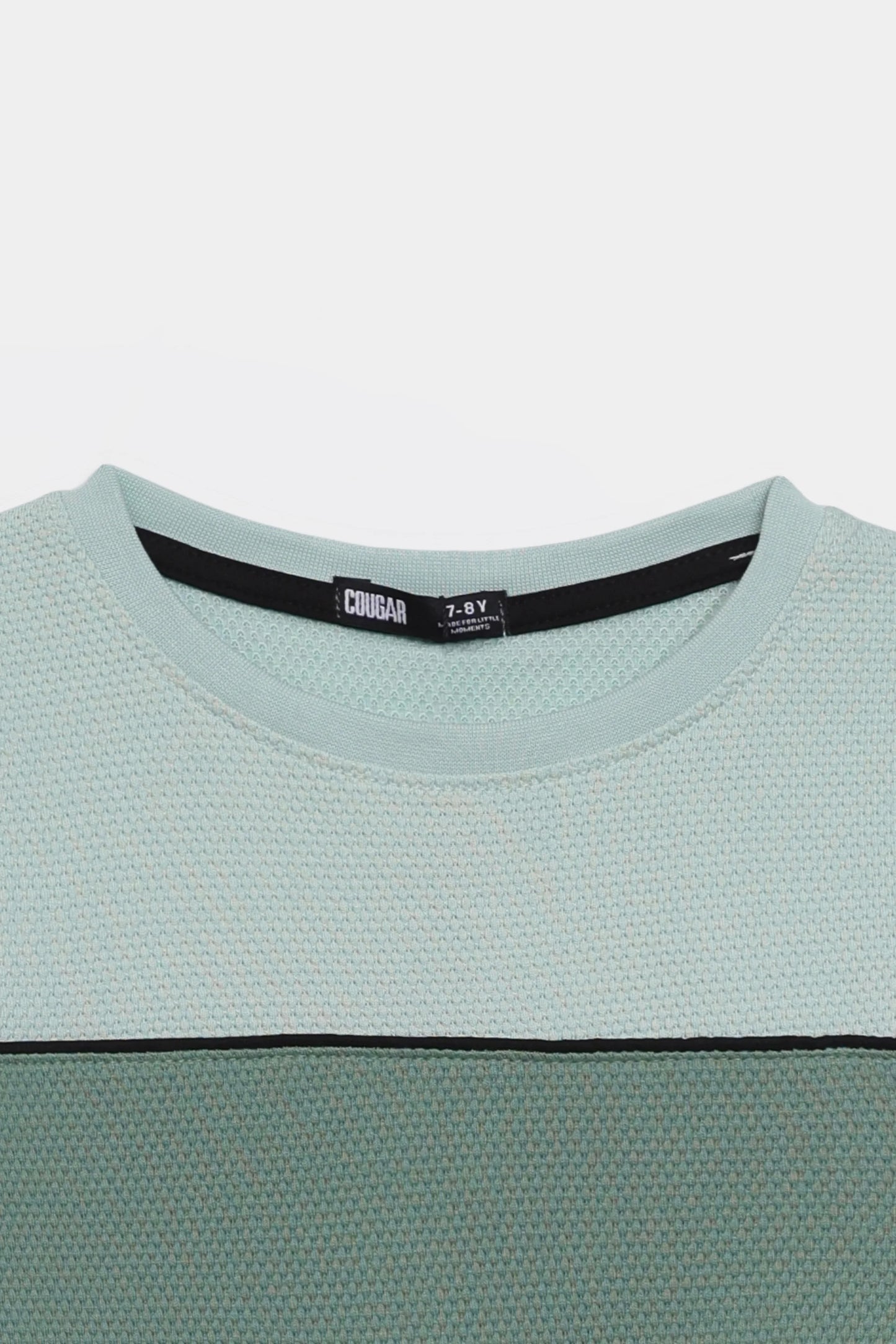 Popcorn Knit Color Block T-Shirt - Cougar Clothing