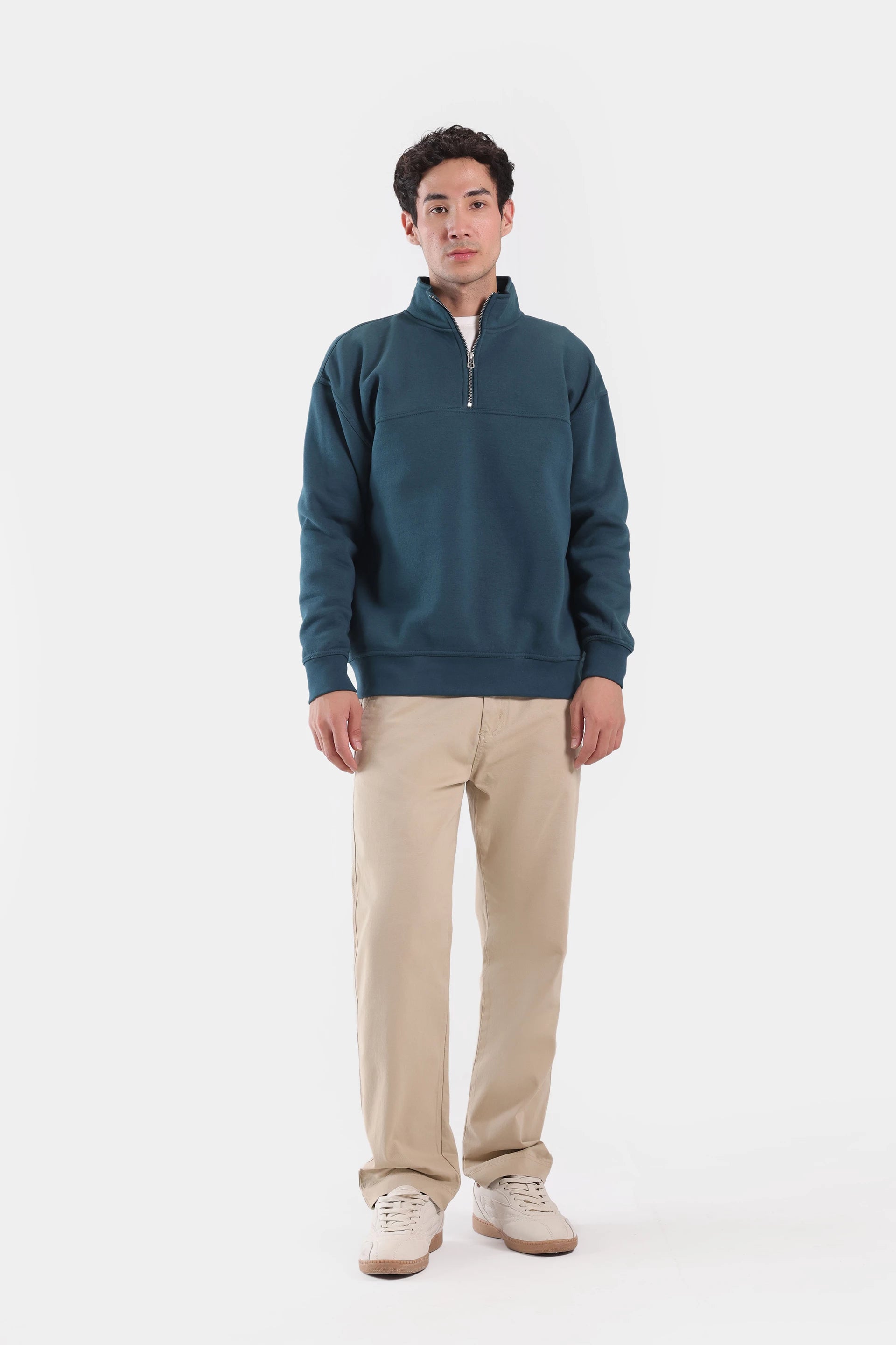 Paneled Quarter Zip Sweatshirt - Cougar Clothing