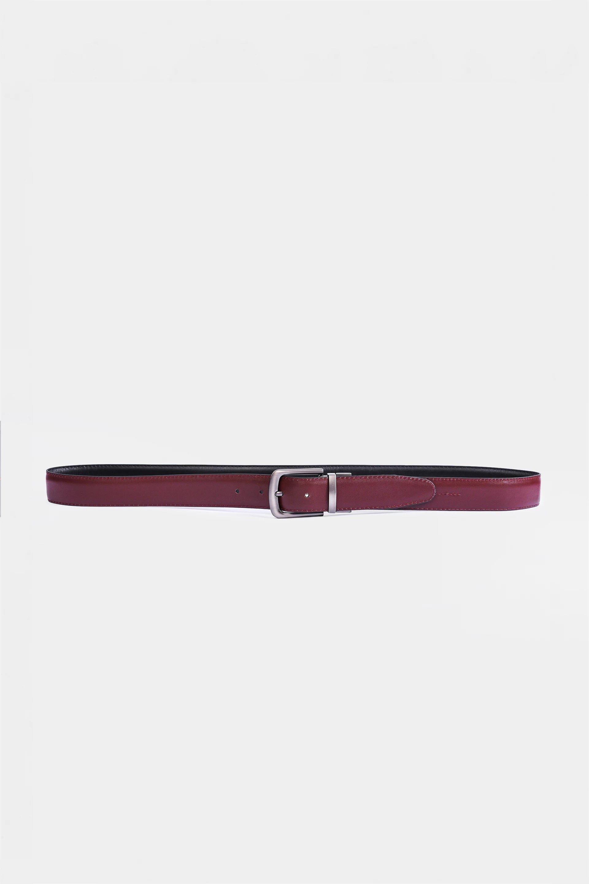 Reversible Belt With Silver Buckle - Cougar Clothing