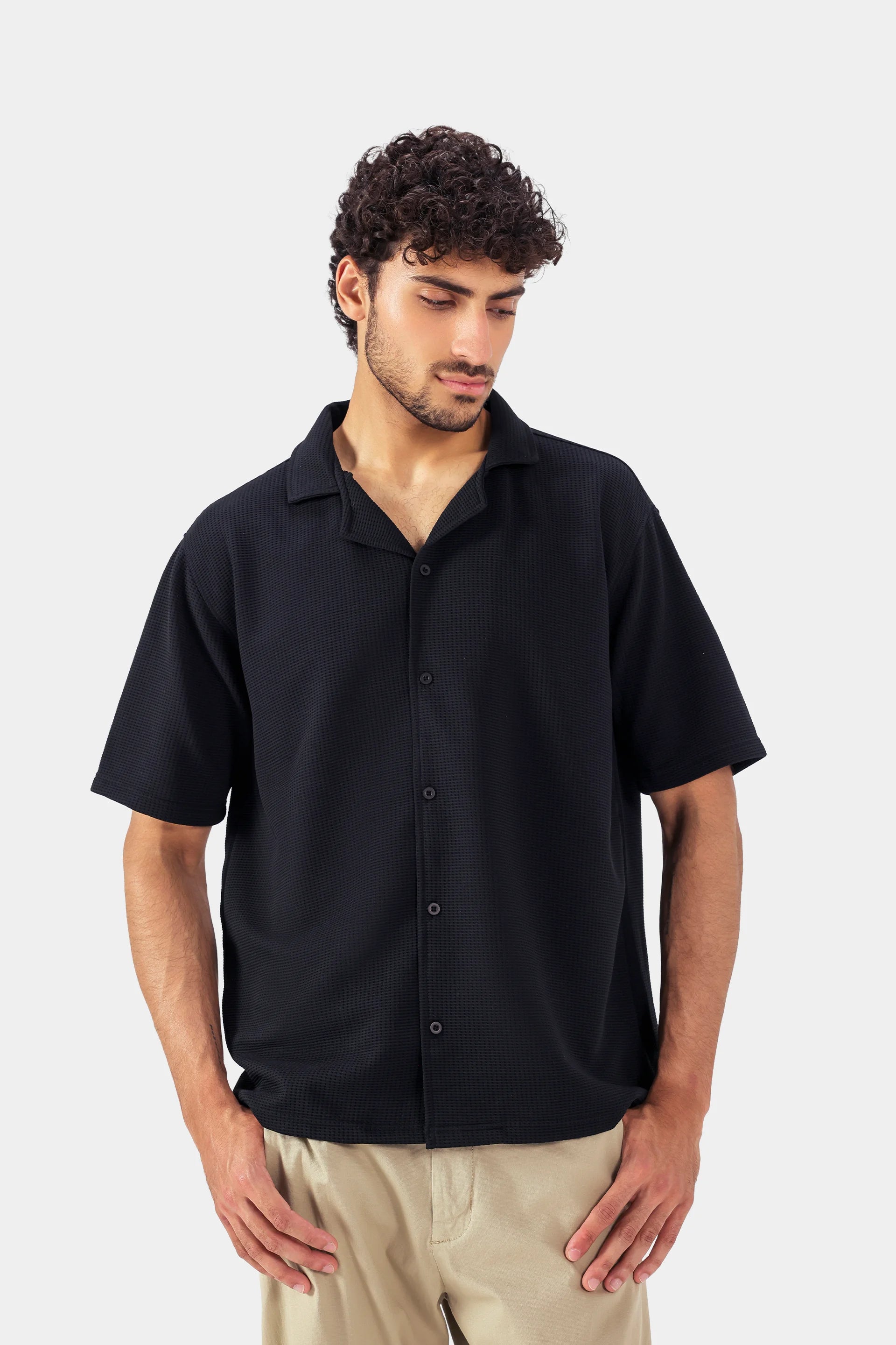 Waffle Knit Shirt - Cougar Clothing