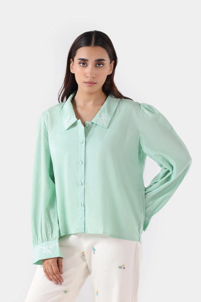 Embroidered Button Down - Cougar Clothing