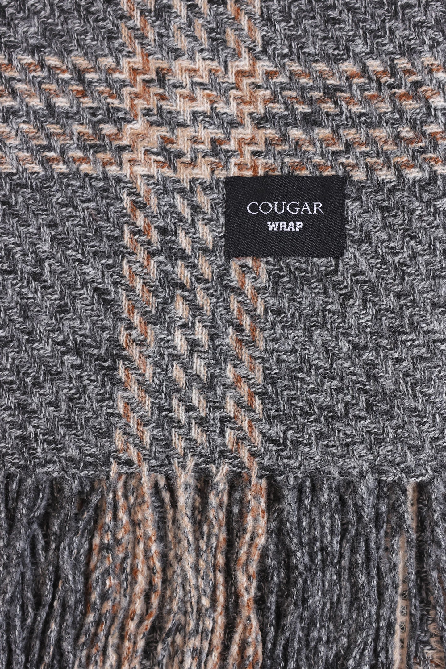 Chunky Check Knitted Shawl - Cougar Clothing