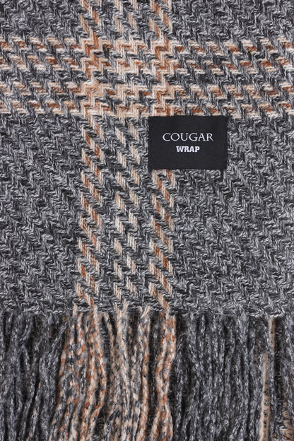 Chunky Check Knitted Shawl - Cougar Clothing