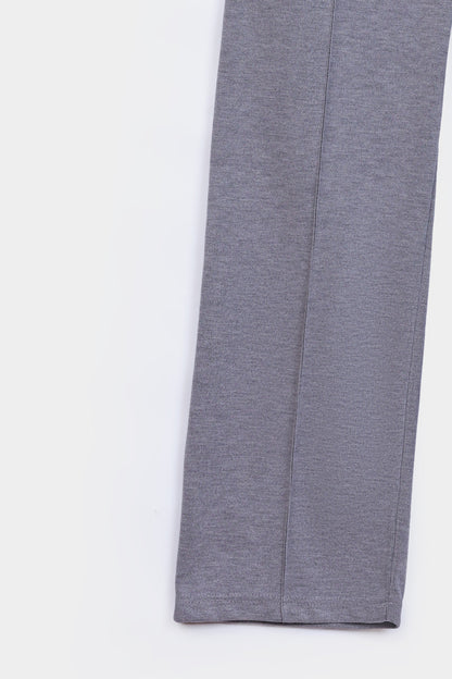 Flat Back Rib Knit Trousers - Cougar Clothing