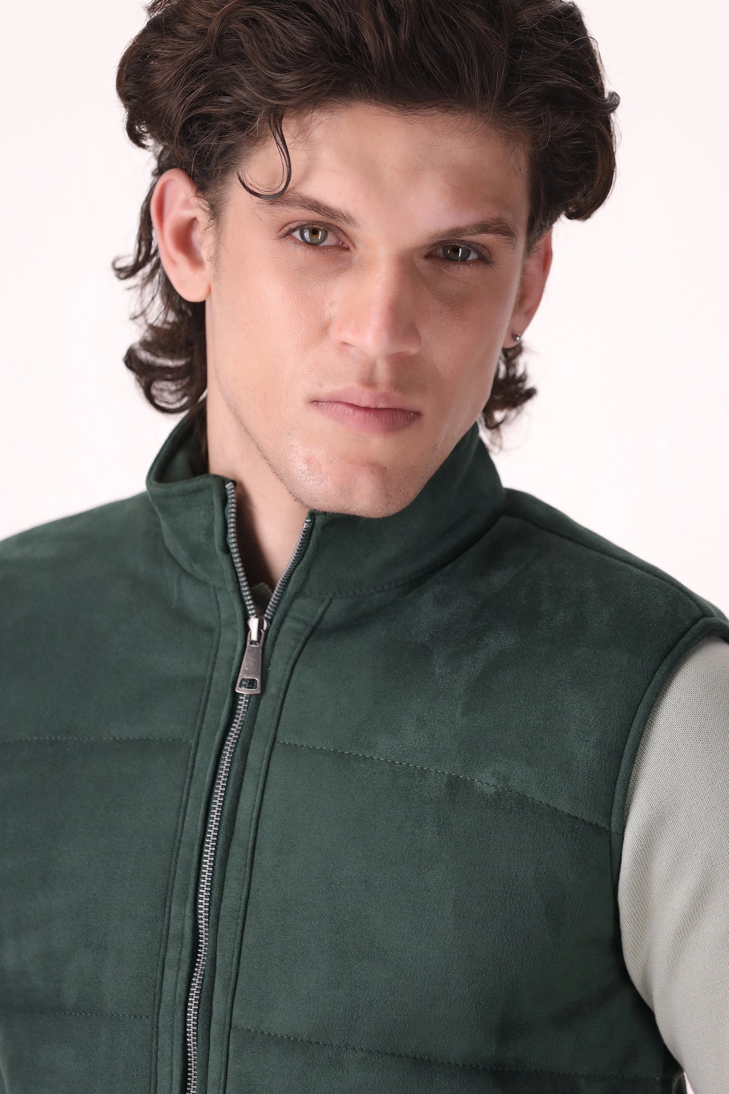 Quilted Suede Gilet - Cougar Clothing