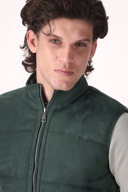 Quilted Suede Gilet - Cougar Clothing