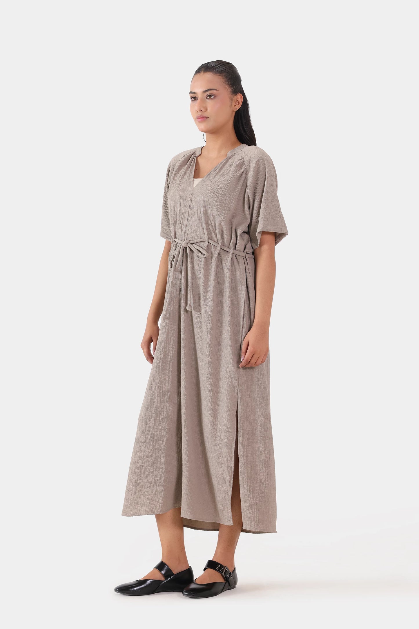 Crushed Midi Dress - Cougar Clothing