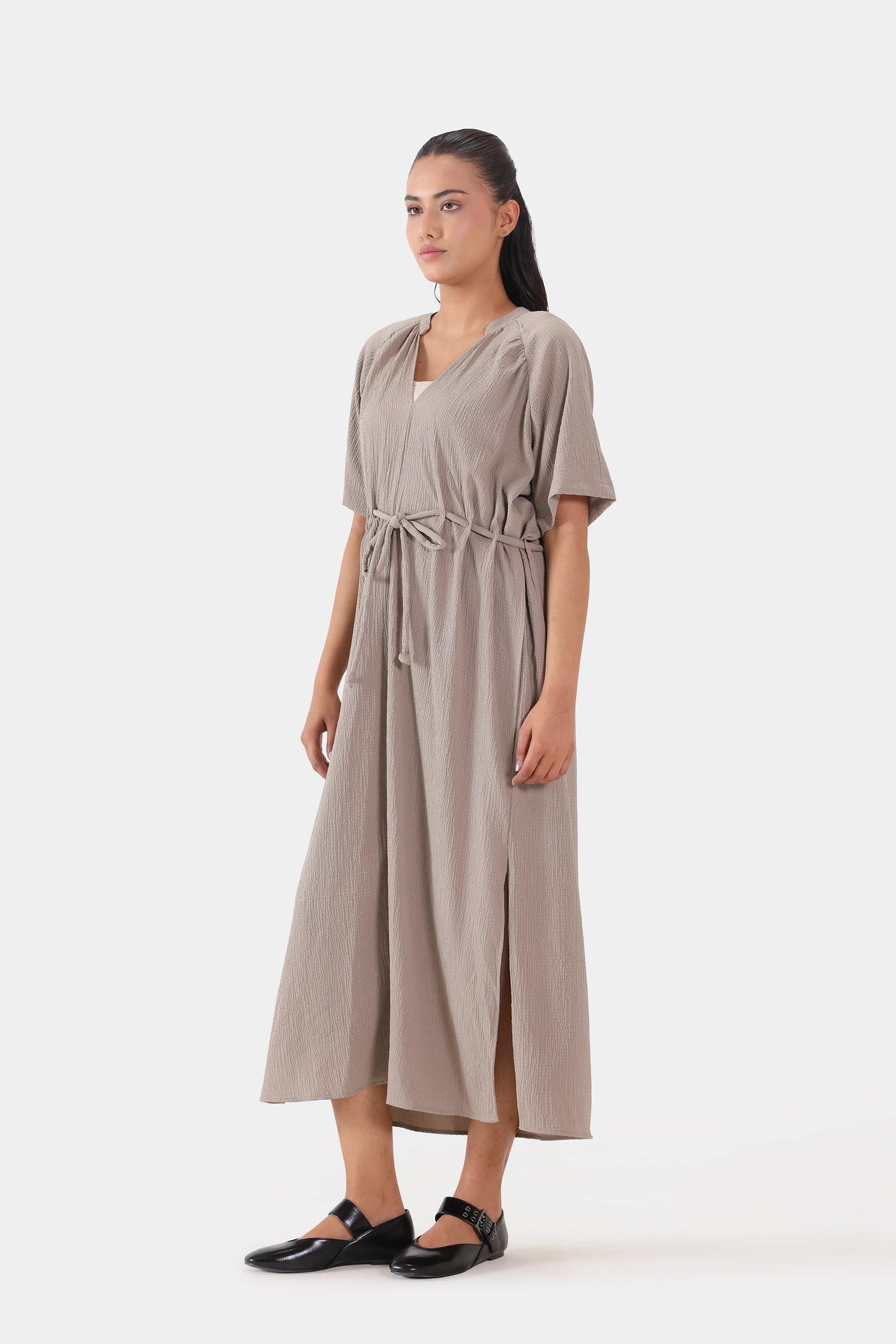 Crushed Midi Dress - Cougar Clothing