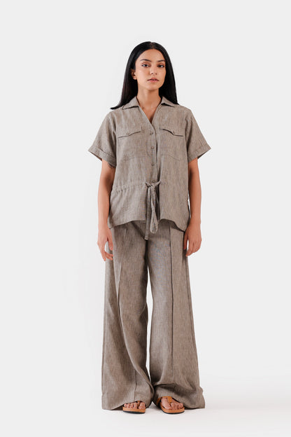 Pleated Textured Trousers - Cougar Clothing