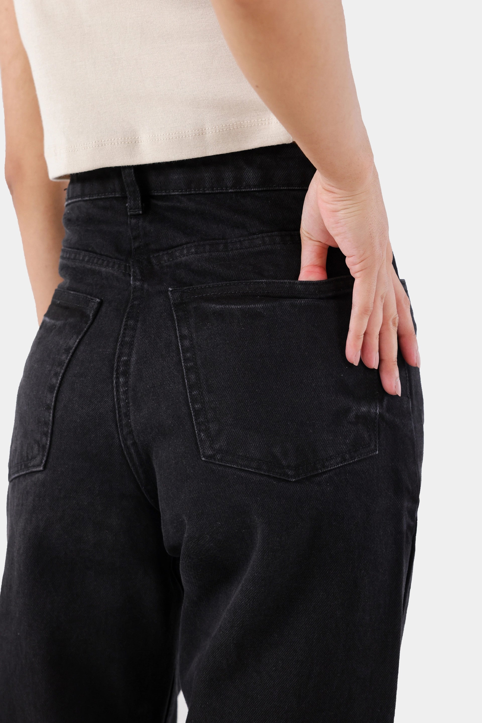 Frayed Hem Straight Fit Jeans - Cougar Clothing