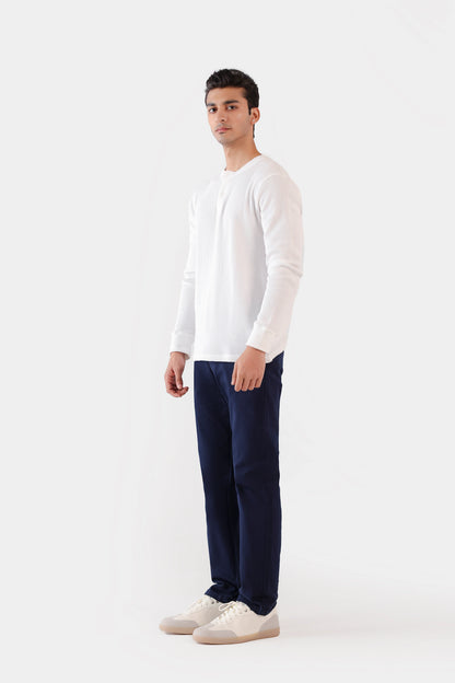 Waffle Knit Henley T-Shirt - Cougar Clothing