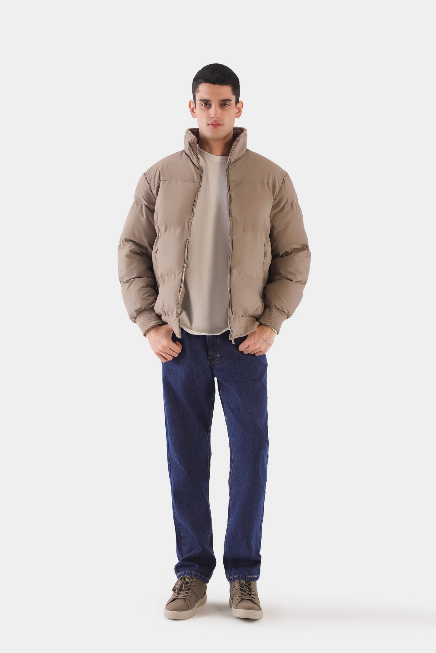 Fleece-Lined Puffer Jacket - Cougar Clothing