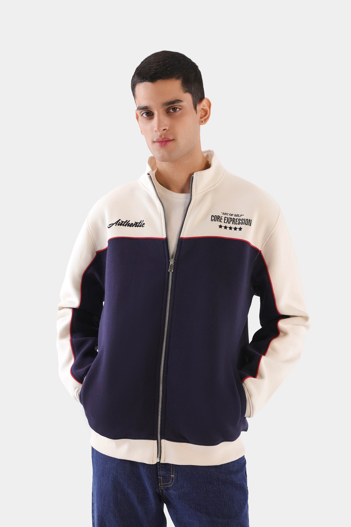 Relaxed Color Block Jacket - Cougar Clothing