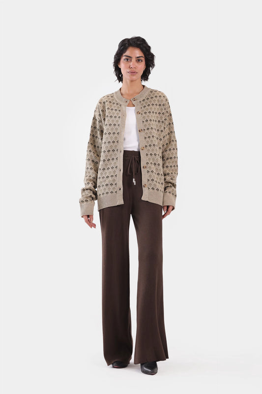 Jacquard Knit Cardigan - Cougar Clothing
