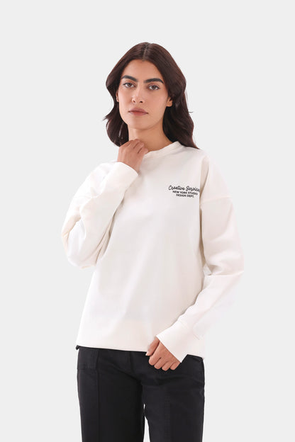 Oversized Back Printed Sweatshirt - Cougar Clothing