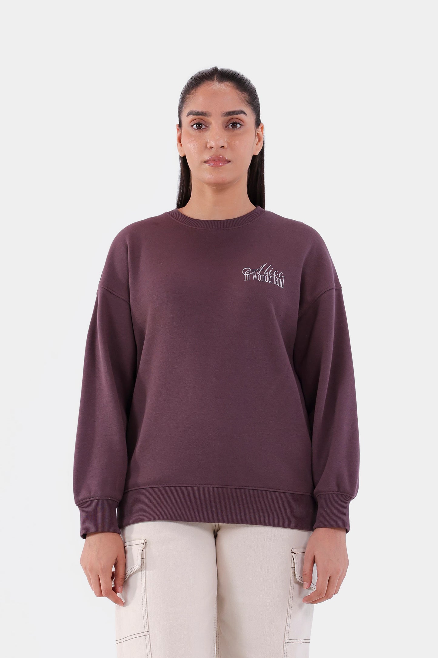 Postage Stamps Print Graphic Sweatshirt - Cougar Clothing