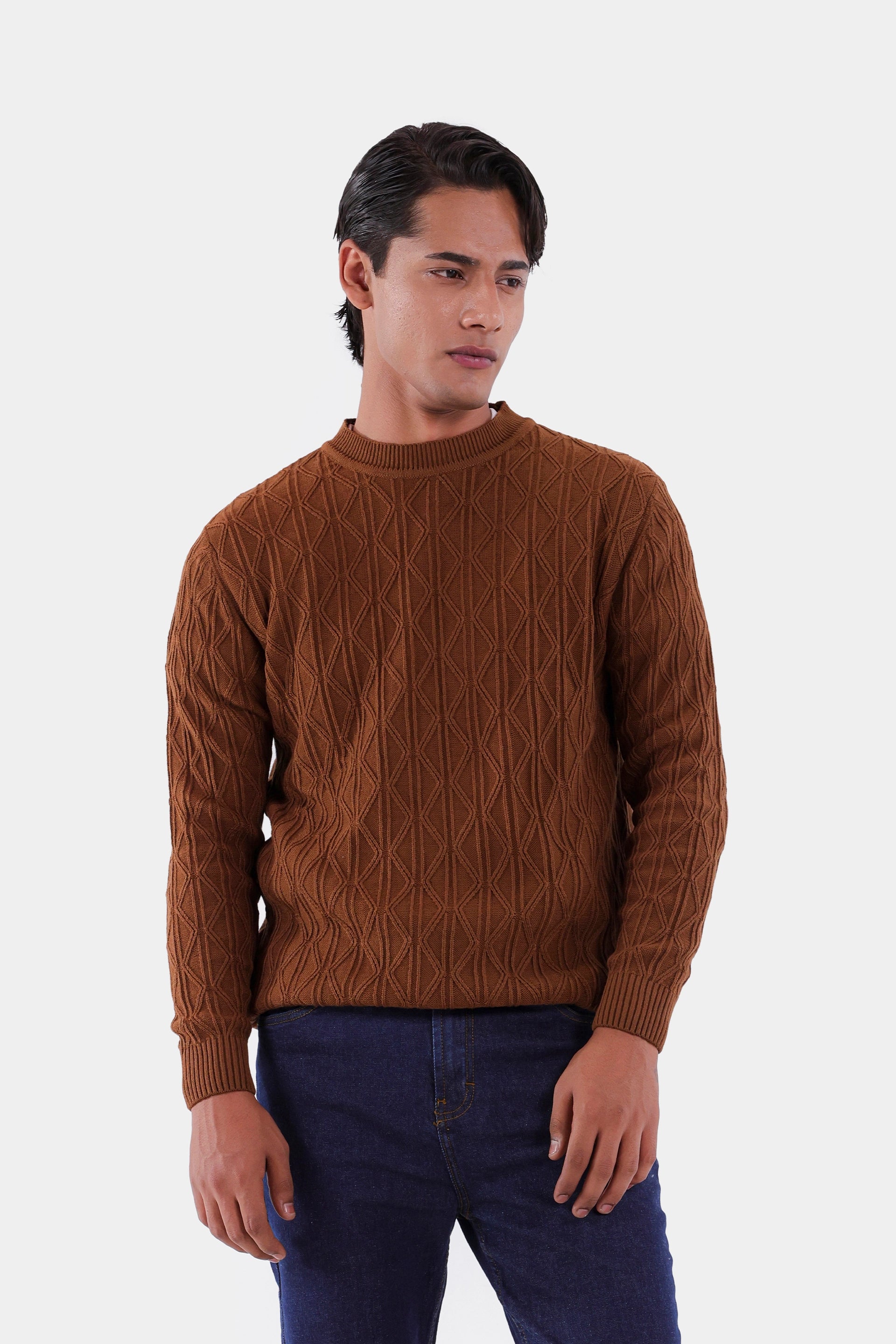 Textured Knit Sweater - Cougar Clothing