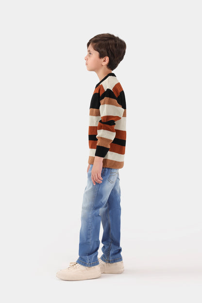 Contrast Striped Sweater - Cougar Clothing