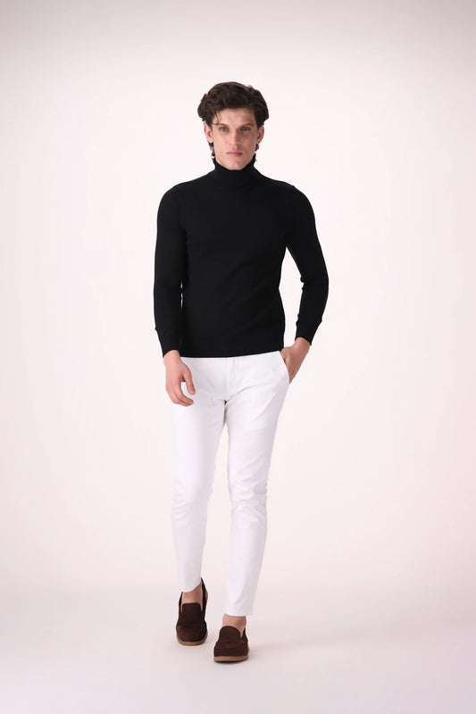 Extra Fine Roll Neck Sweater - Cougar Clothing