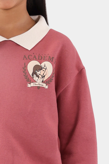 Contrast Collared Sweatshirt - Cougar Clothing