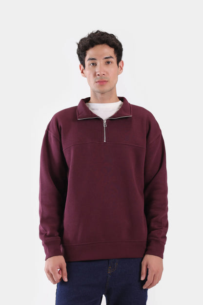 Paneled Quarter Zip Sweatshirt - Cougar Clothing